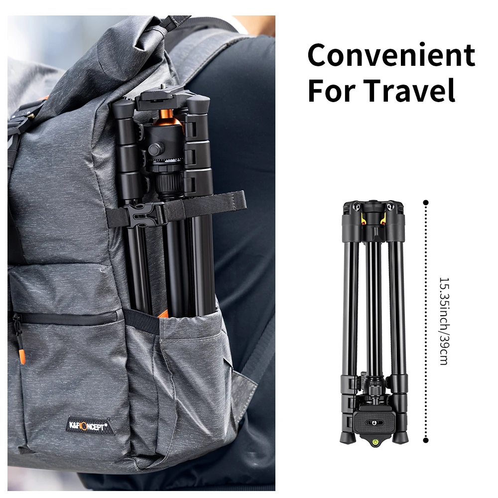 Portable Camera Tripod Stand DSLR Cameras Aluminum Alloy 160cm 8kg Payload Travel Tripod Carrying Bag camera tripod