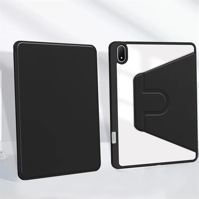 Enhanced Acrylic Rotating Stand Tablet Case with Pencil Holder, 13.2-inch, 2025 Edition