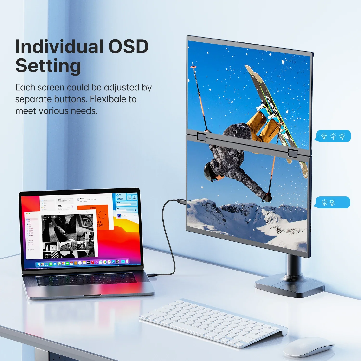 EVICIV Delta 15.6ġ Ʈ ȭ Ȯ  ޴  1080P HDR 360 ̽  Ʈ (ĵ )  Ʈ PC ȭ  ֿܼ VESA(̹ ʿ )