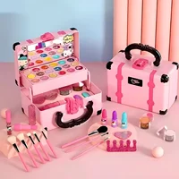 Girls Cosmetics Makeup Box Princess Makeup Girl Toy Play Set Lipstick Eye Shadow Nail Polish Nontoxic Kid Birthday Toy for Girls 1