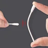 100Pcs/Box 2-in-1 Ear Digging Spoon Double Ended Cotton Stick Spiral Ear Cleaner Disposable Cleaning Black And White Cotton Swab 4