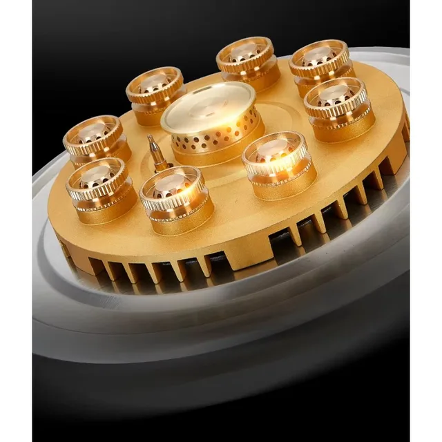 Portable Electric 5.2kW Single Gas Stove Energy-Saving Flameout Protection Household Nine Head Burner Stainless Steel Countertop 2