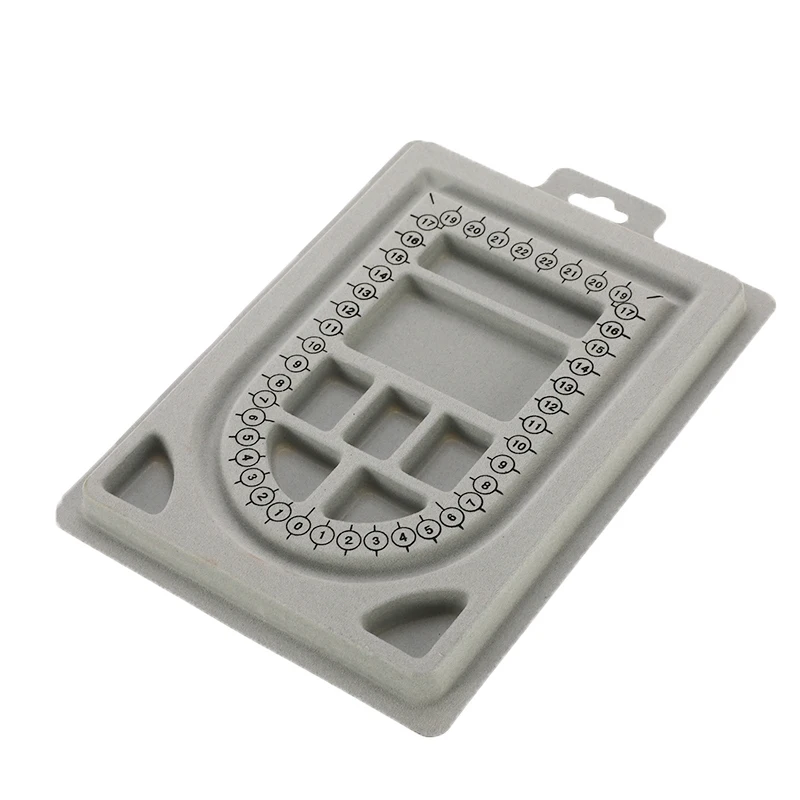 

5Pcs Gray DIY Craft Measuring Tools U-Shape Bracelet Design Board Bead Mat for Assembling Beads and Bracelets Flat Jewelry Tool