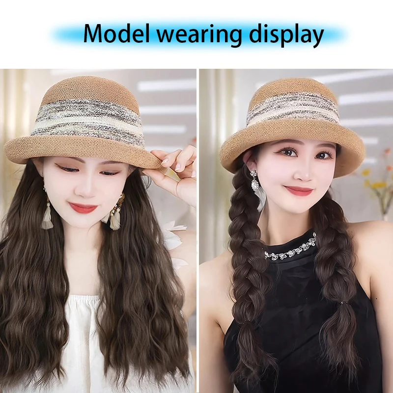 قبعة شعر مستعار اصطناعي أنثى قطعة واحدة شعر فرنسي...