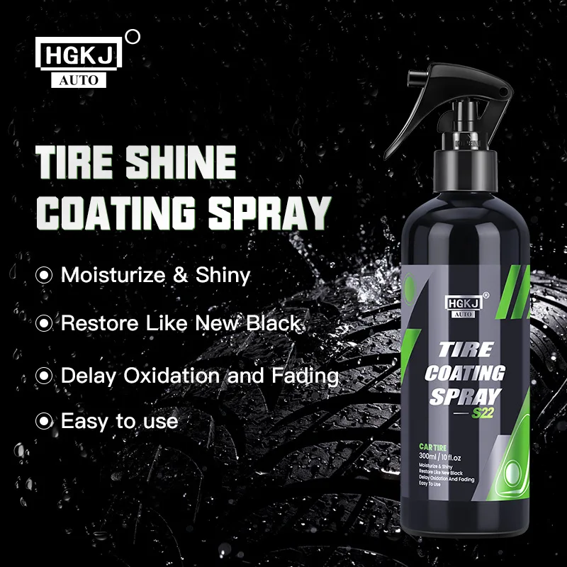 

Tyre Gloss HGKJ S22 Tire Coating Spray Hydrophobic Sealant Wax For Car Wheel Auto Care Re-black Shine Chemistry Filler
