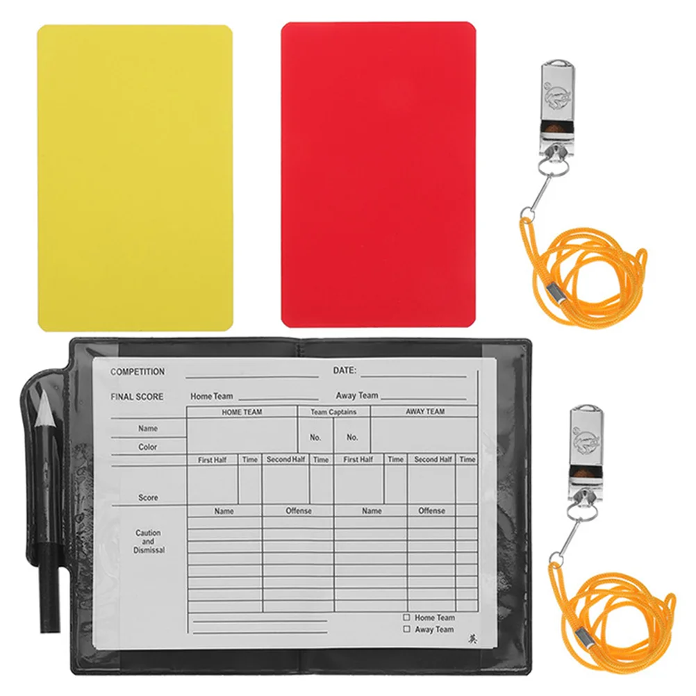 

Sports Referee Referee Notepad Pen Professional Kit Wallet Training Aids Cards Whistles Portable Soccer