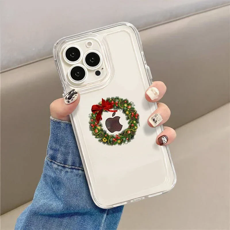 Festive Santa Christmas Cartoon Shockproof Phone Case - Soft Shell Design