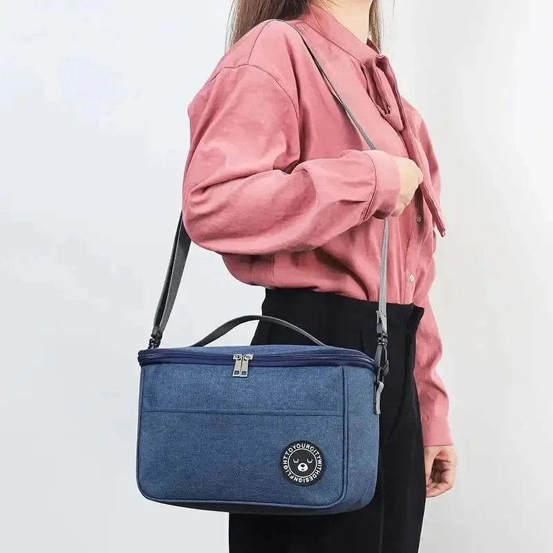 Portable Lunch Bag Food Thermal Box Waterproof Office Cooler Lunchbox with Shoulder Strap Insulated Case lunch bag cooler bag