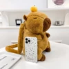 Kawaii Fashion Plushie Doll Fur Bag Capybara Plush Backpack Children's Bag Shoulder Bag Mini Knapsack Bags Gifts For Girlfriend 3
