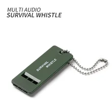 

New Portable Tri-band Survival Whistle Outdoor Lifesaving Whistle First Aid Whistle High-frequency Earthquake Relief Whistle