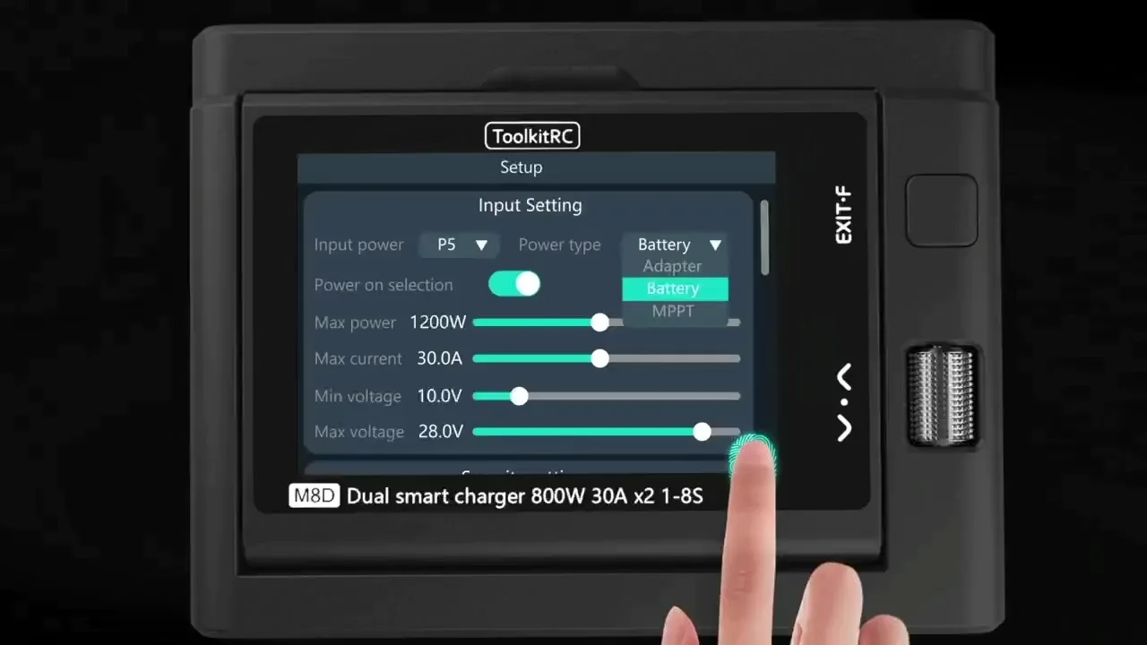 ToolkitRC M8D スマート充電器 2CH タッチスクリーンデュアル