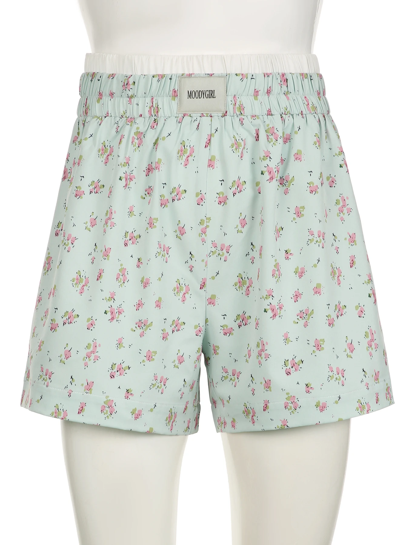 IAMSURE Casual Floral Patchwork Shorts Fake 2 Piece Holiday Loose Mid-Waisted Shorts Women 2024 Summer Fashion Streetwear Ladies