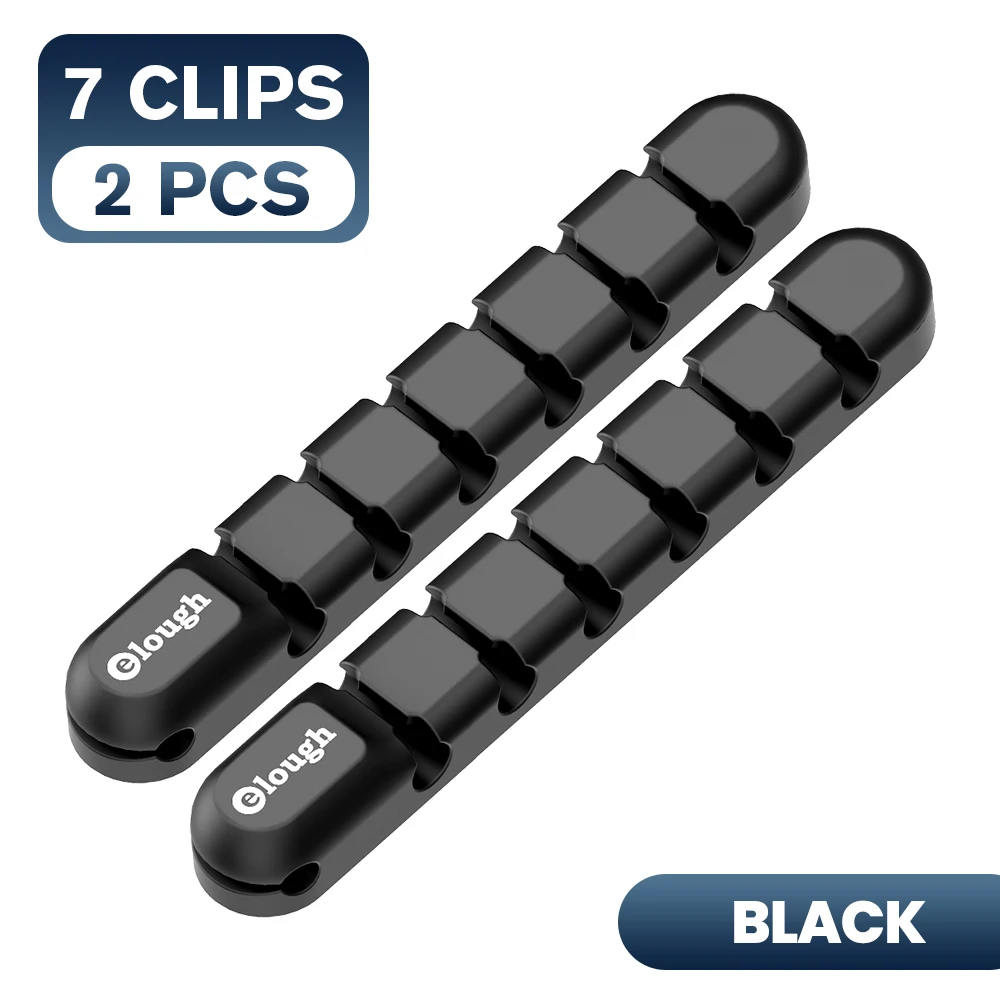 7 Clips 2PCS Black