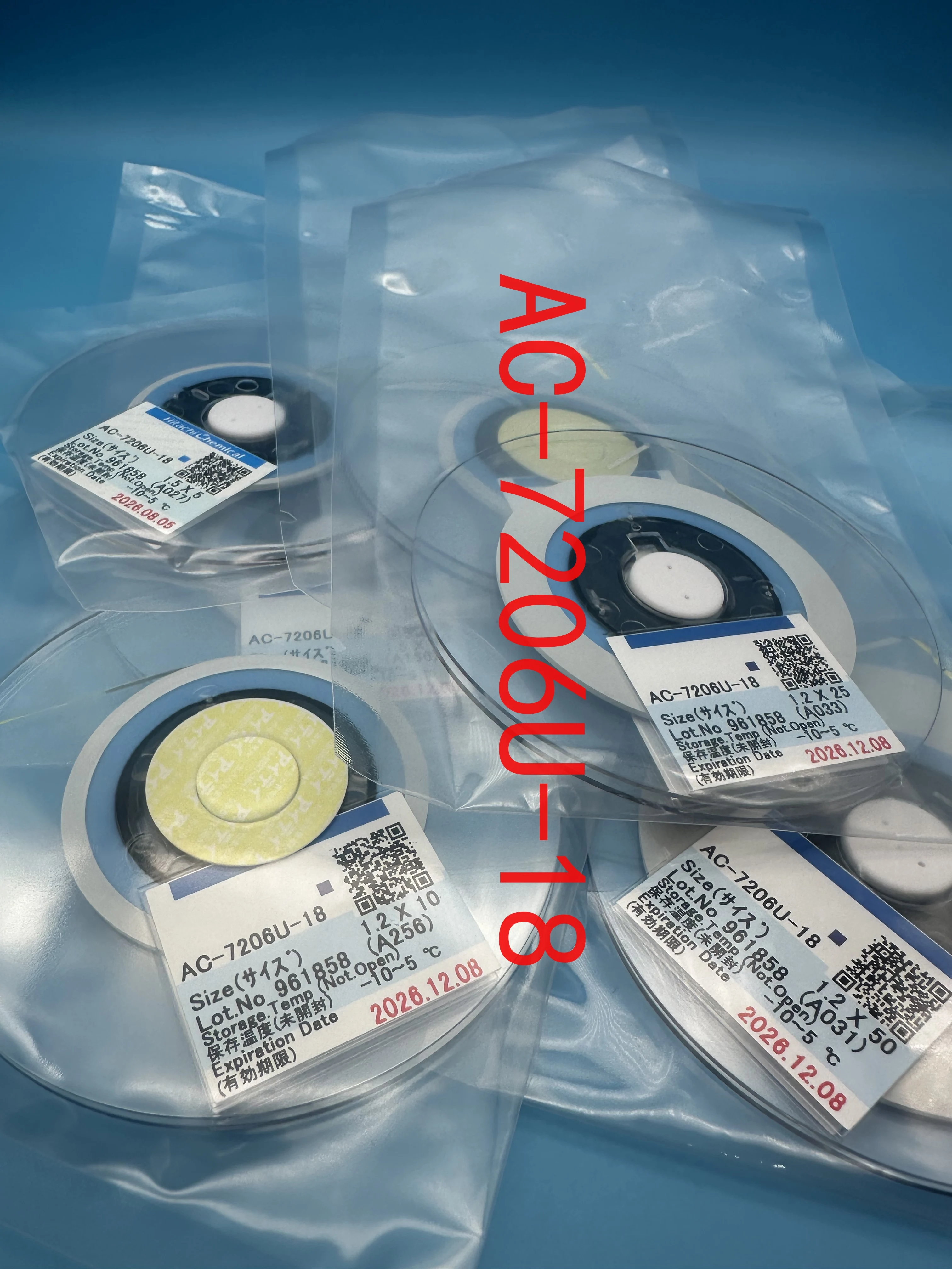 LCD 스크린 수리용 ACF AC-7206U-18 테이프, 날짜, 이방 전도성 필름, 1.2mm, 1.5mm, 2.0mm x 10m, 25m, 50m