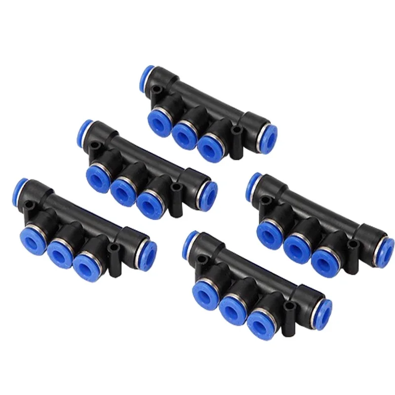 50/100/500/1000 PCS Pneumatic Plastic Five-Way Quick Connector-Air Compressor Accessories for Air Pipe-(4/6/8/10/12mm)