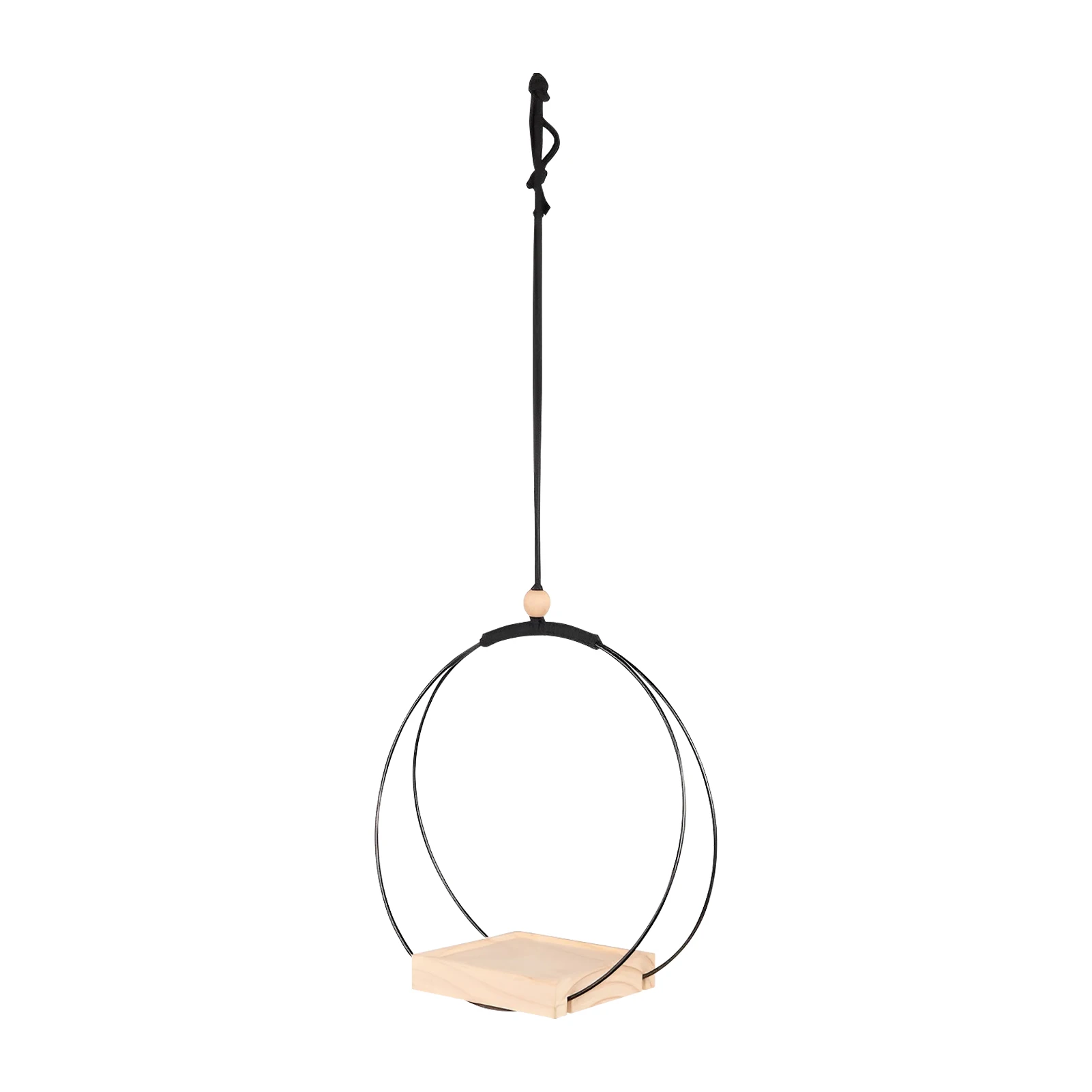 

Outdoor Modern Macrame Practical Sturdy Elegant Adjustable Indoor With Wood Base Lightweight Plant Hanger Fine Workmanship Wall