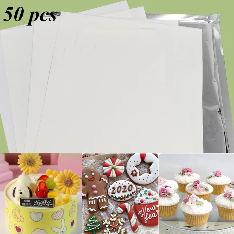 10/50/100Pcs 0.35mm Edible Wafer Sheet Paper Baking Rice Paper