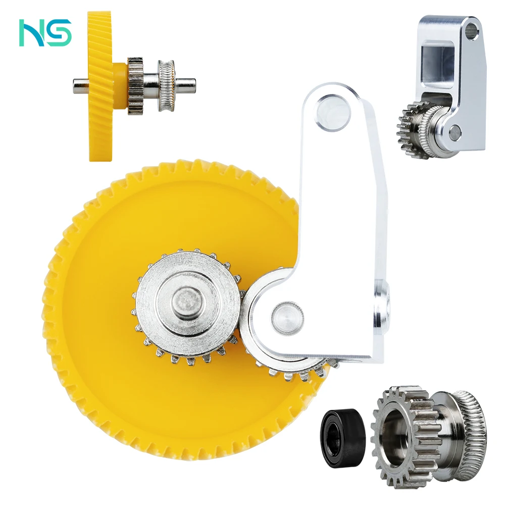 Haldis 3D Upgrade Hardened Steel Extruder Gear Assembly For Bambu Lab P1 & X1 Series 3D Printer 1.75MM Wear-resisting Filament