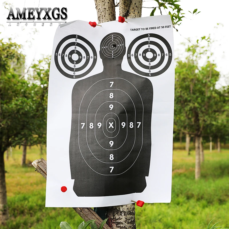 5/10/20pcs Target Papers Human Body Shape Targets For Bow Arrows Archery Shooting Hunting Slings Darts Catapult Outdoor Sports wind mes shooting targets metal automatic reset rotating outdoor hunting practice shooting target tactical