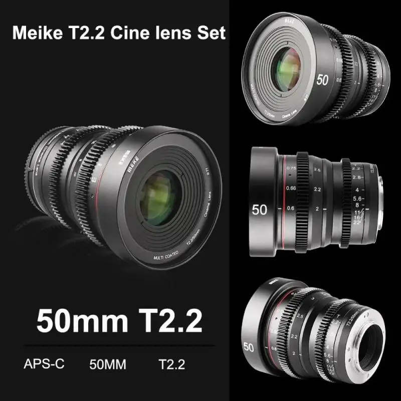 MEIKE 12/16/25/35/50/65/85mm T2.2 Cinema Lens Series Large Aperture Manual Focus