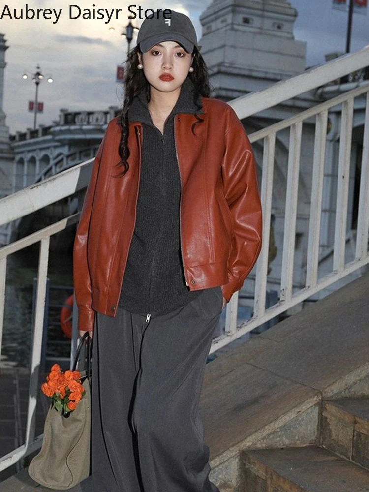 レザージャケット・コート RED LEATHER JACKET 楽天市場】Haruf 本革 レザーコート レザージャケット カー