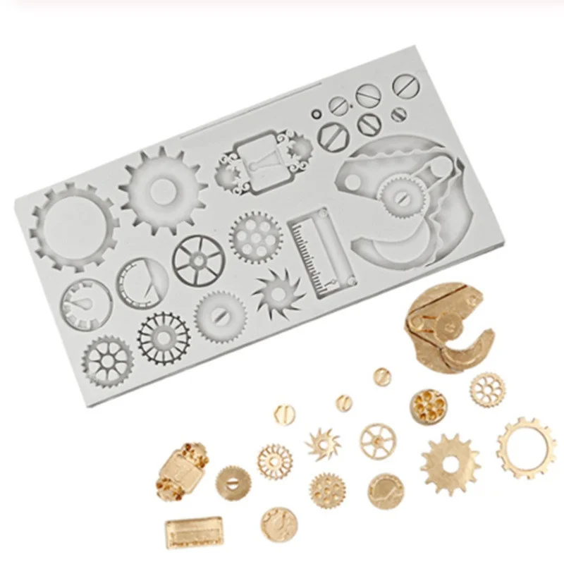 

Mould Steampunk Gear Cog Mold DIY Cake Baking Watch Wheel Clock Fondant Silicone