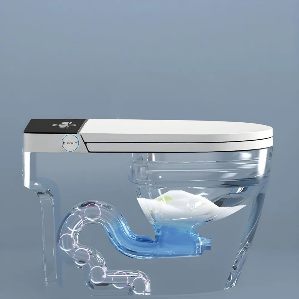 Smart Toilet for Bathrooms, Smart Bidet Auto Open/Close Lid, with Bidet Built in,Auto Dual Flush, Heated Toilet Seat 6