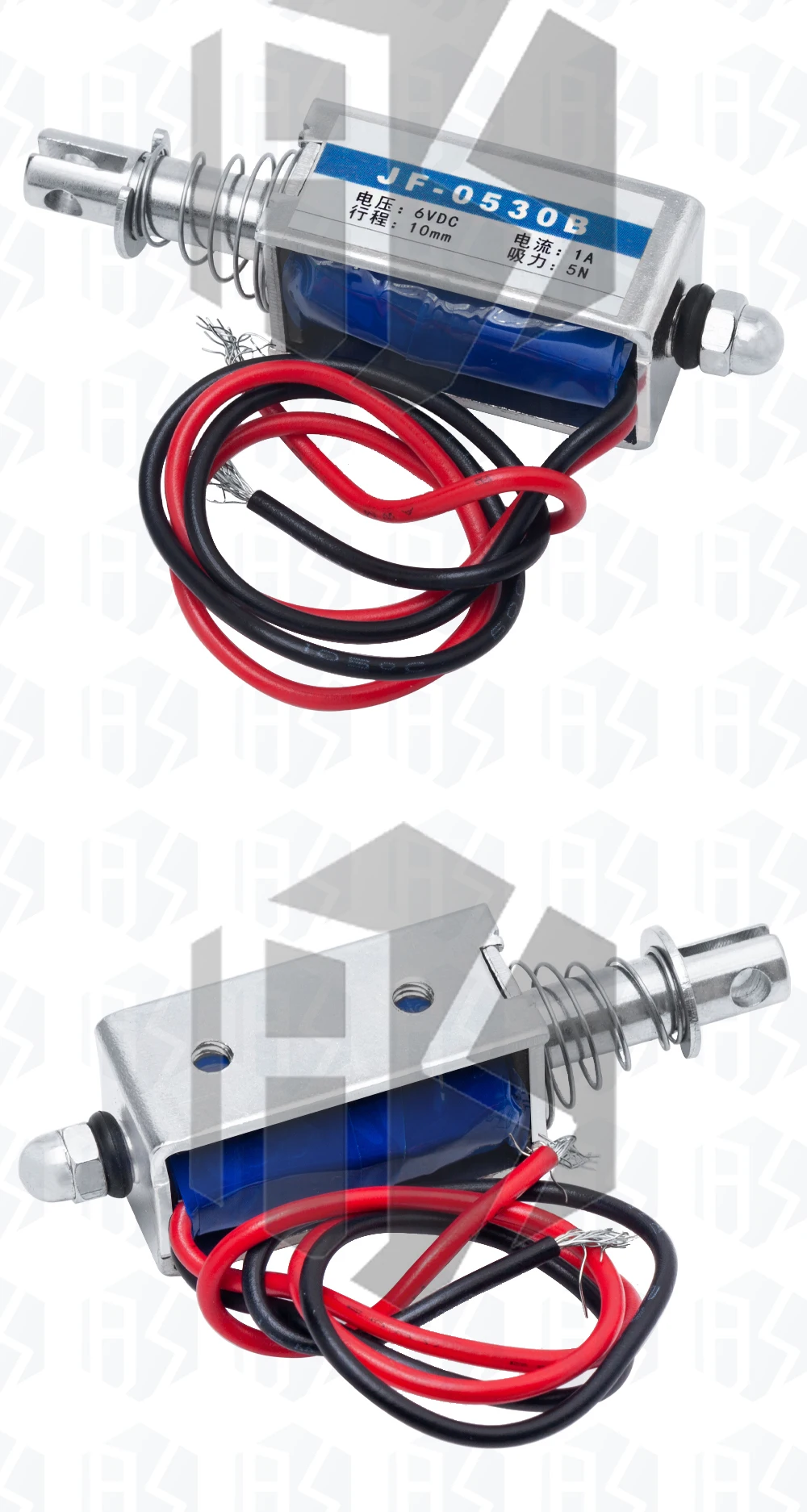 1 Stück JF-0530B DC 6V 12V 24V Push&Pull Typ JF-0530B Offener Rahmen Elektromagnet Haltekraft 5N Hub 10mm Linearer Solenoid – Detail 9