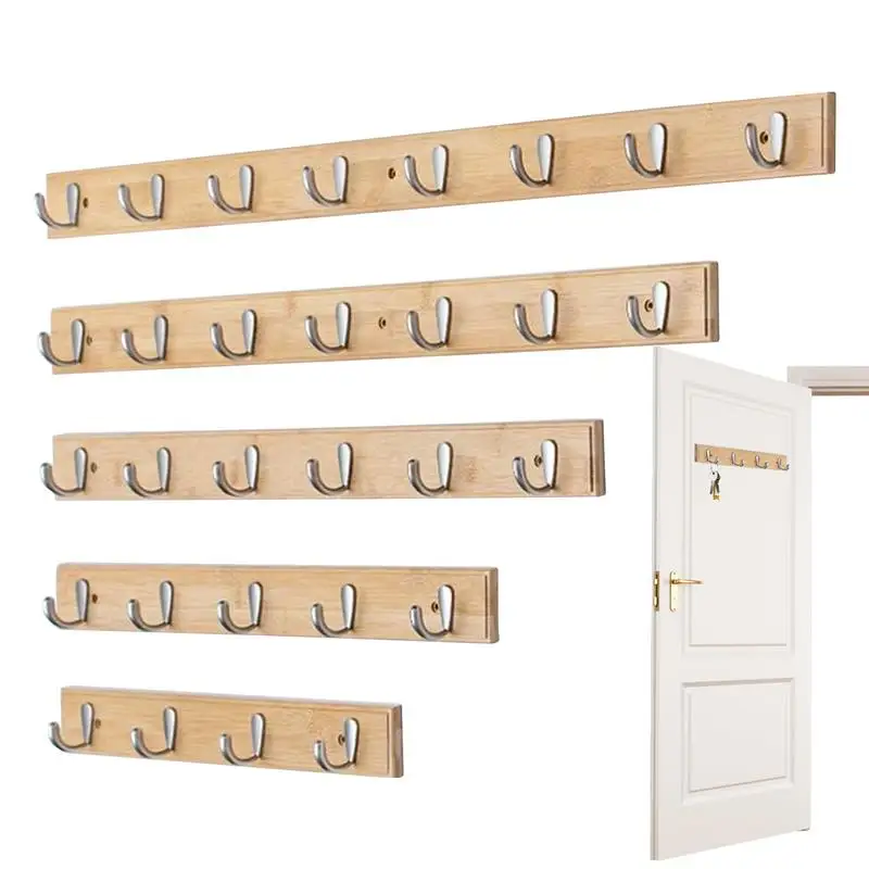 

Wall Mount Coat Rack With Hooks Heavy Duty Bathroom Organizer Back Of Door Towel Hooks For Living Room durable Home Supplies