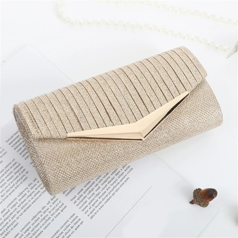 Women Evening Clutch Bag Glitter Crossbody Shoulder Bags Party Wedding Purse