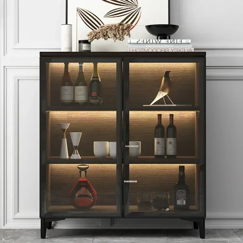Light Luxury Dining Room Furniture Modern glass Sideboards Minimalist Kitchen Locker et Sideboard Home Hotel Storage Cabinet