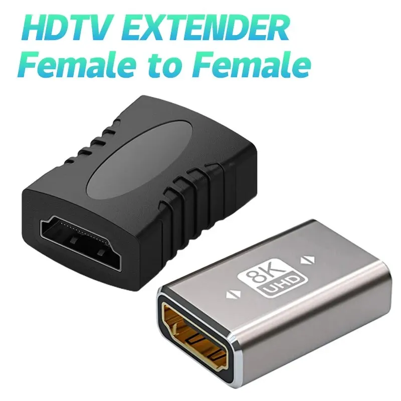 4K HDTV Extender Female To Female Converter 1-6PCS HD 1080 Extension Cable Cord Adapter For Monitor Display Laptop