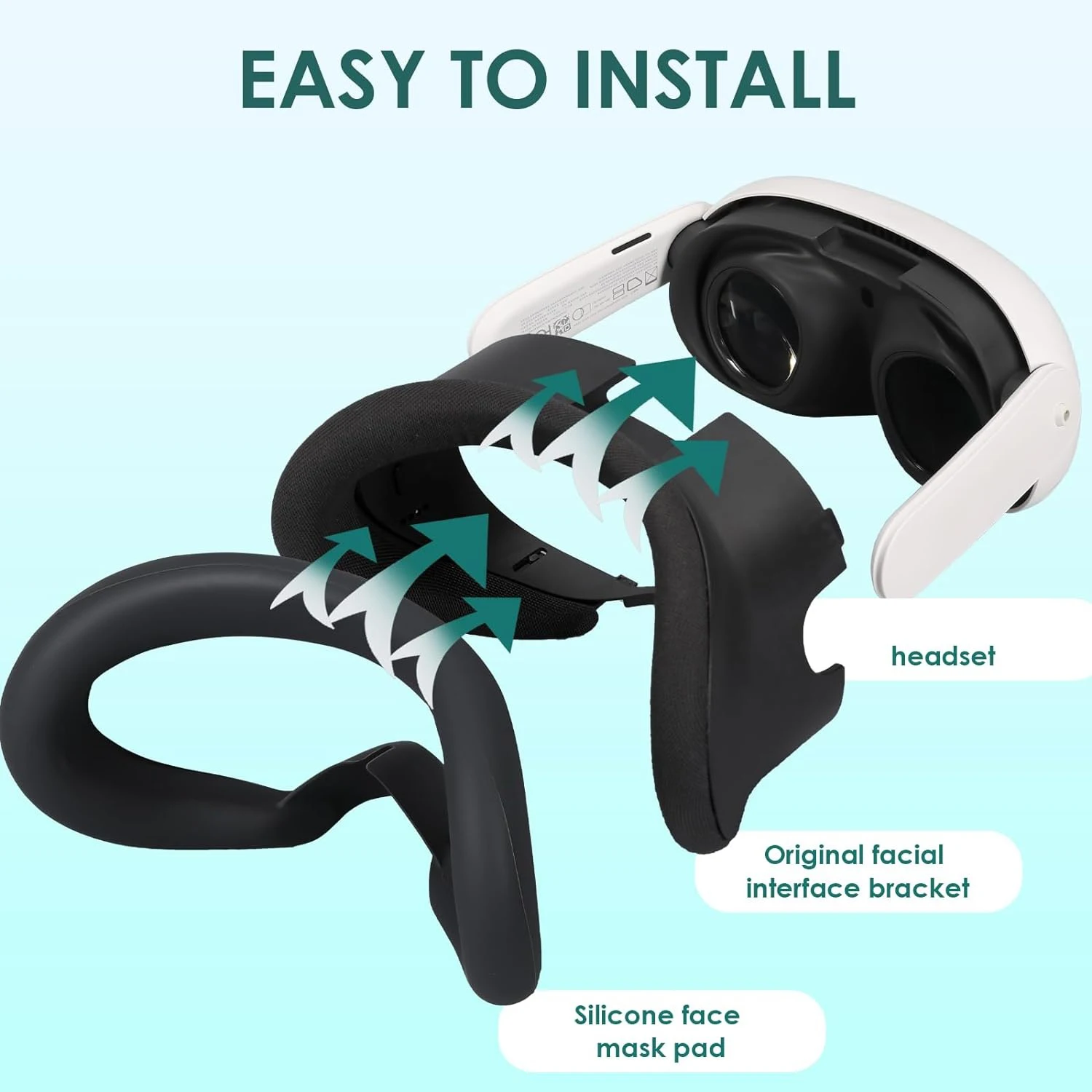 Oculus Quest Silicone Cover Install Meta Quest Sweat Guard Meta