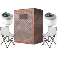 Portable Steam Sauna 2 Person Sauna Tent Sauna Rocket Home Sauna Kit,Two Person Whole Body Large Space Spa, 2Pcs 4L Steamer 1