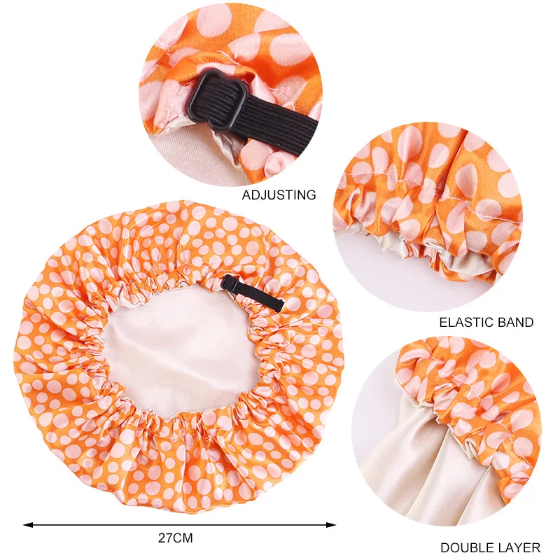 2 Pcs Kids Satin Bonnet Adjustable Sleeping Cap Silk Soft Night Hair Bonnet for Toddler Child Baby