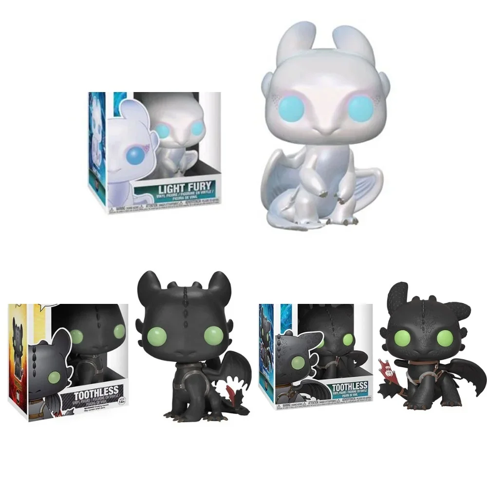 Funko Come Al 686 # Train Your Dragon Toothless Light Fury 687 # Figure Model Toy 10Cm Pvc Doll Collection Toys For Children Gifts