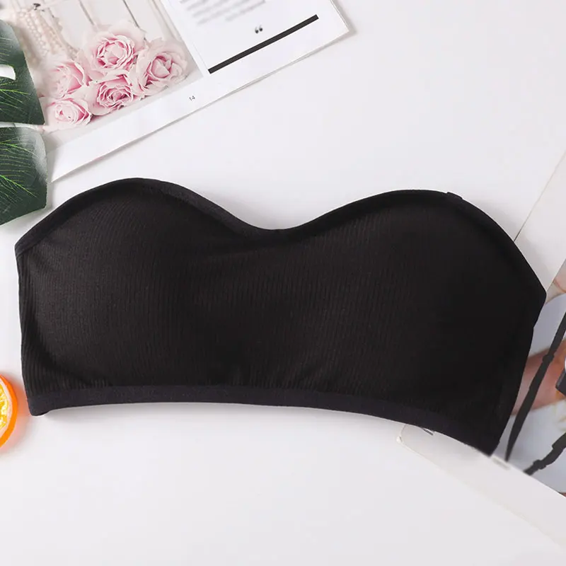 2021 Female Summer Crop Tank Top Women Fashion Deep V Lace Bras Embroidery Floral Tank Top Bra Wrapped Chest Camisole Padded Bra