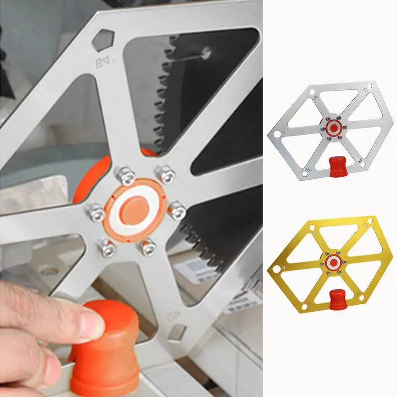 Miter Saw Angle Ruler Aluminum Alloy Hexagon Ruler High Accuracy Measuring Tool Angle Adjustment Tool Woodworking Tool For