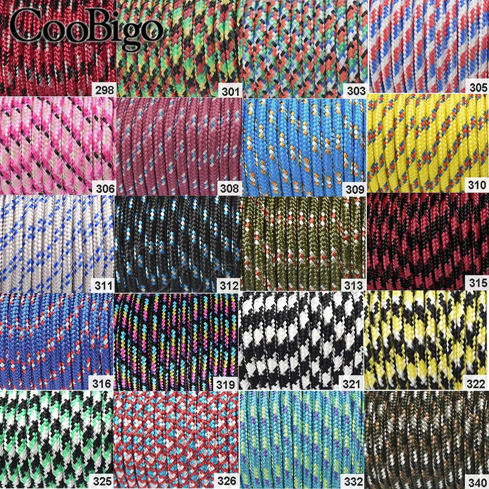 3mm One Core Paracord Rope Parachute 350 Cord Knit Keychain Bracelet Clothesline Tent Dog Collar Lanyard DIY Accessories 100ft