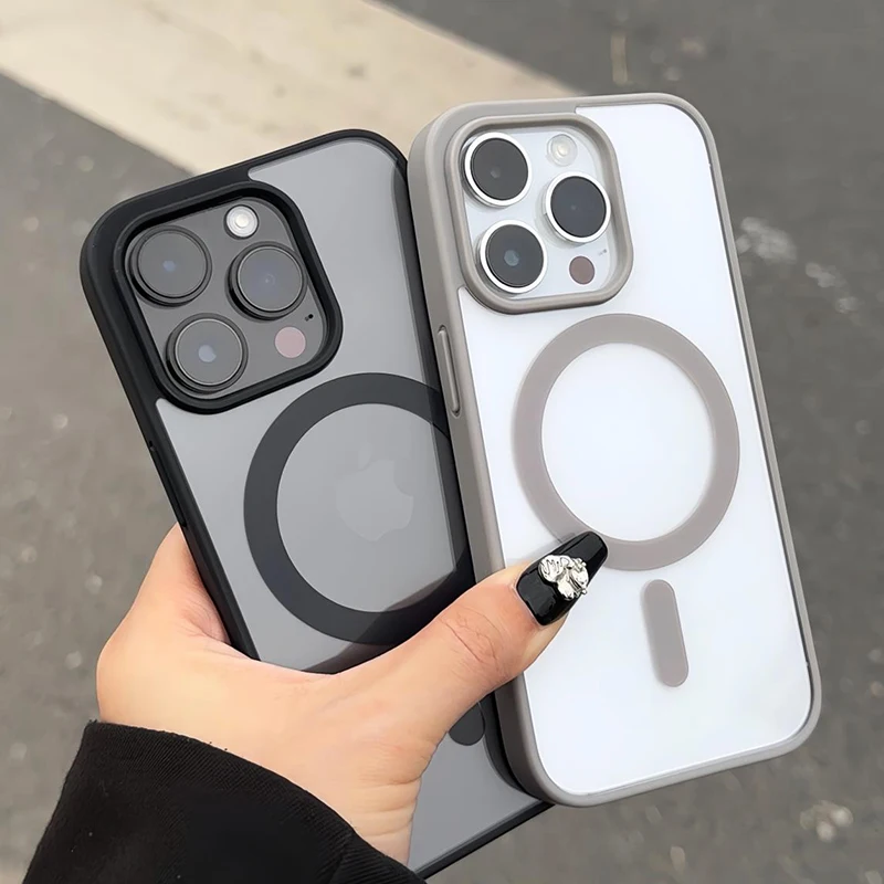 Magnetic Wireless Charging Transparent Phone Case with MagSafe Compatibility