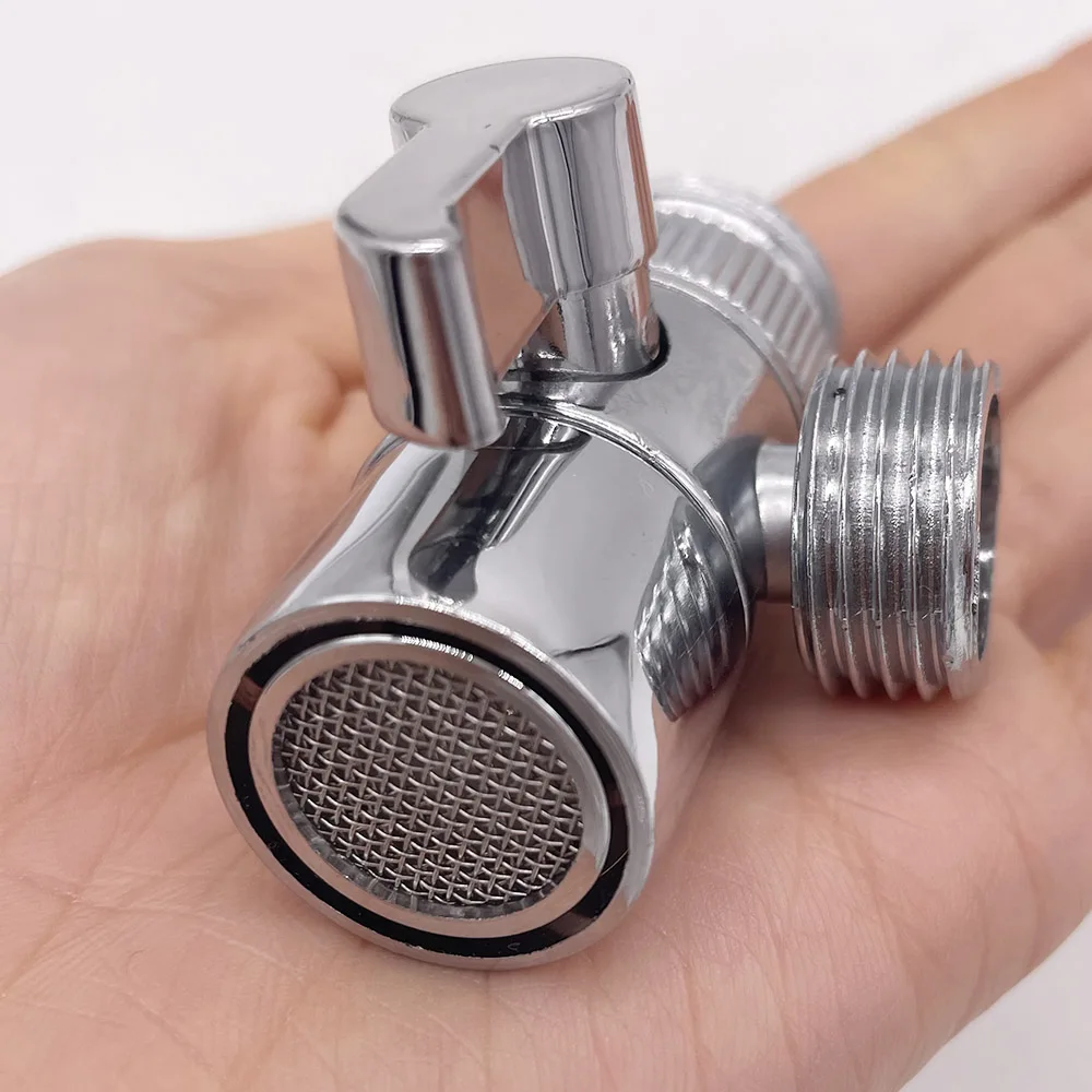 Deviatore Doccia 3 Vie 1/2" - Valvola A Ottone Cromato, Per Rubinetto, Doccetta E Lavandino - Foto 8