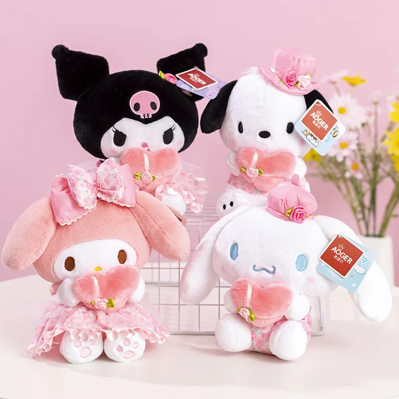 

Sanrios My Melody Kuromi Cinnamoroll понравико, милая плюшевая игрушка, милая мультяшная детская подушка, кукла для девочки, подарок на день рождения