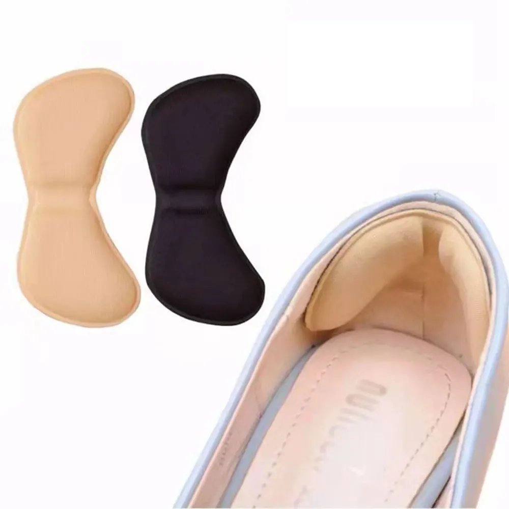 5Pcs Shoe Insole Heel Cushion Inserts Adhesive Pads Butterfly Shaped Back Heel Protector Sponge Insole For Loose Shoes Anti-Slip