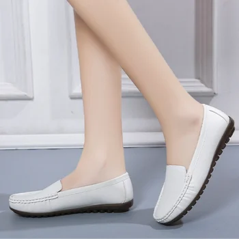 أحذية أنيقة لينة سوليد النساء الحوامل العمل حذاء فاخر ربيع الخريف جديد مريح شقة القاع ممرضة أحذية نسائية 5