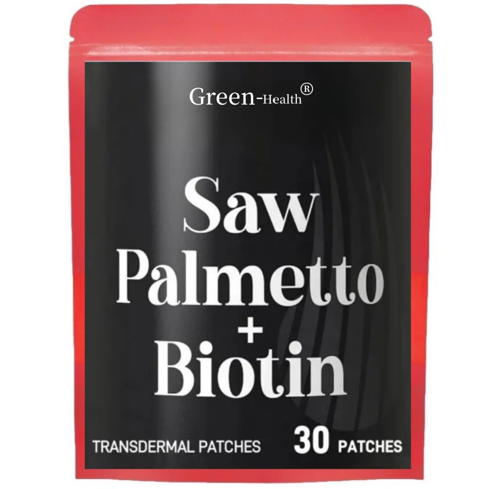 Saw Palmetto with Biotin Transdermal Patches Hair Loss And Regrowth For Men And Women 30 Patches One Month Supply Estrogen Patch