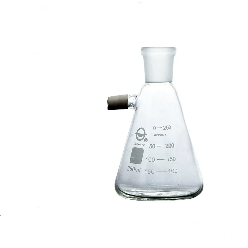 100ml 250ml 500ml Borosilicate Glass Vacuum Grinding Mouth Filtration Suction Flask Laboratory Filter Bottle lab glass supplies lab volumetric flask lab reagent bottle lab collecting bottle