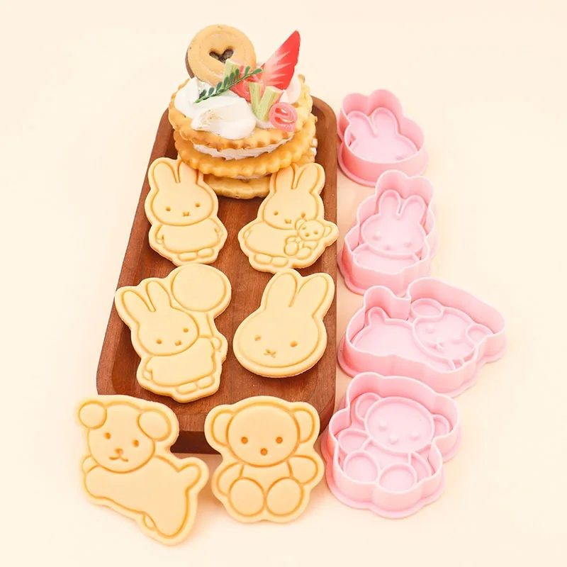 Hot Cartoon Miffy Series Cookie Mold Cute Creativity DIY Simulation Biscuit Printing Mold Bakery Supplies