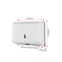 Hand Paper Towel Dispenser Wall Mounted Multifold Tissue Dispenser Single Fold Hand Towel Dispenser for Hotel Bathroom Kitchen 2
