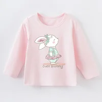 Long Sleeve Top New Style Children Outdoor Trendy Cute Lovely Spring Autumn Casual Fashion Kid Boy Girl Baby Outfit Pink T-shirt 1