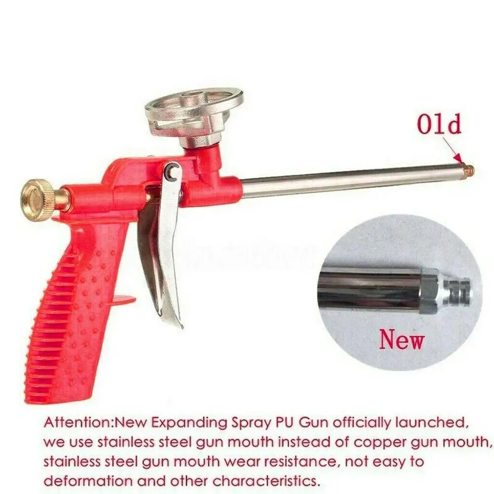 Metal Polyurethane Foam Gun Mounting Foam Glue Polyurethane Sealant Gun Construction Tools Insulating Filling Sealing